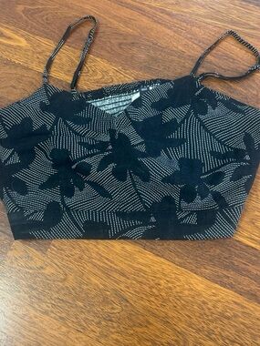 Target Black Floral Print Crop Cami